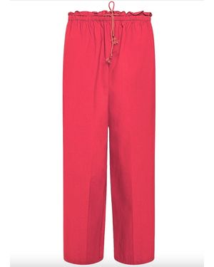 Forte Forte Bci Cotton Popline Elasticated Pants (Final Sale) - Red