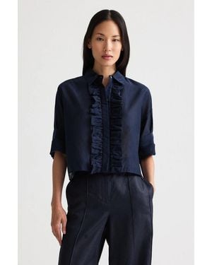 Twp Next Ex Shirt W/ Ruffle - Blue