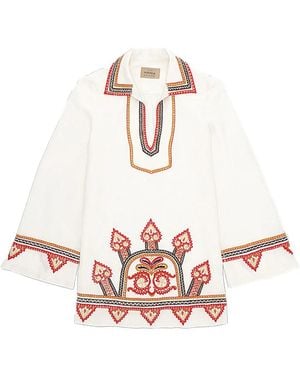 Fortela Embroidered Short Dress (Final Sale) - White