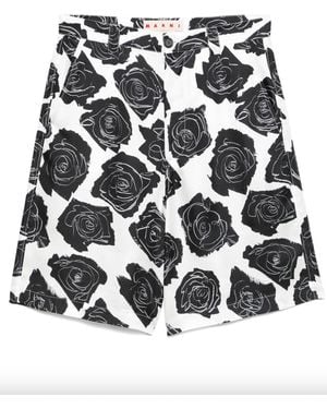 Marni Luna Silk Twill Shorts (Final Sale) - Black