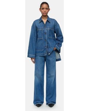 Closed Blouse With Sidelong Straps - Blue