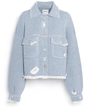 Barrie Denim Fringed Jacket - Blue