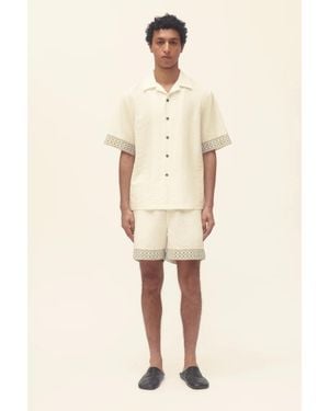 Commas Crochet Trim Resort Short - Natural