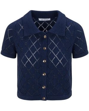 Hevron Arlet Cardigan - Blue