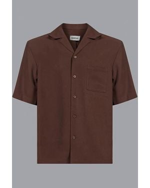 Jonathan Simkhai Cade Camp Shirt - Brown