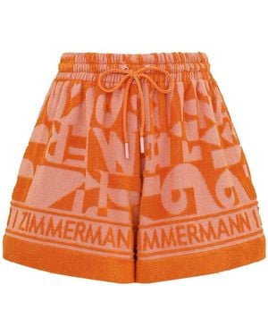 Zimmermann Solstice Toweling Short - Orange