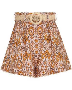 Zimmermann Wylie Fitted Short (Final Sale) - Natural
