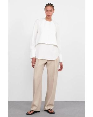 Wardrobe NYC Layered Halter Shirt - White