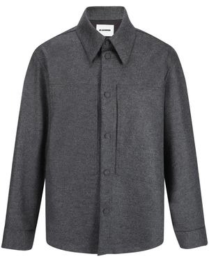 Jil Sander Long Sleeve Shirt - Gray