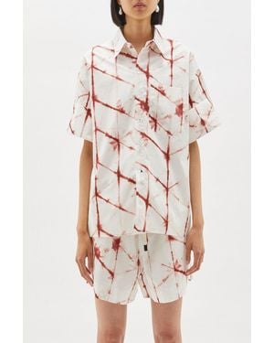 Bassike Printed Boxy S-S Shirt (Final Sale) - Multicolor