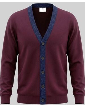 Harden Classic Cardigan Burgandy - Red