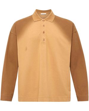 JW Anderson Long Sleeve Rugby Polo Shirt - Natural