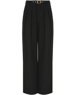 Zimmermann Lace Trim Wide Leg Pant - Black