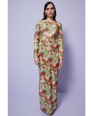 Rosetta Getty Fitted T-Shirt Gown (Final Sale) - Blue