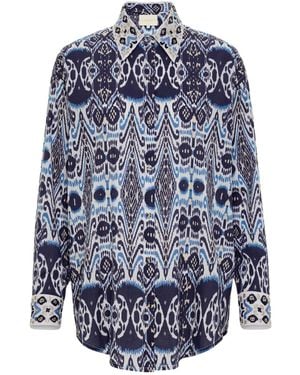 Carolina K Boyfriend Shirt (Final Sale) - Blue