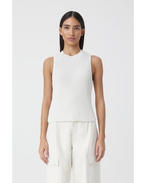 Closed Ss Crew Neck Racer Top - White