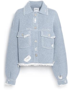 Barrie Denim Fringed Jacket - Blue