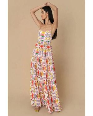 Borgo De Nor Merle Crepe Maxi Dress (Final Sale) - Natural