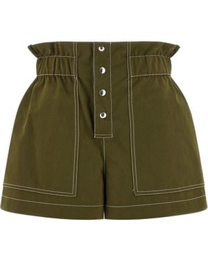Marni Contrast-Stitching Shorts - Green