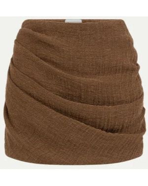 LeKasha Spetses Draped Skirt (Final Sale) - Natural
