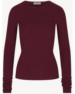 ÉTERNE Long Sleeve Fitted Top - Purple