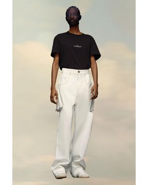 Maison Margiela Denim Jeans With Slash Details in Black | Lyst Maison Margiela Denim Jeans With Slash Details in Black | Lyst