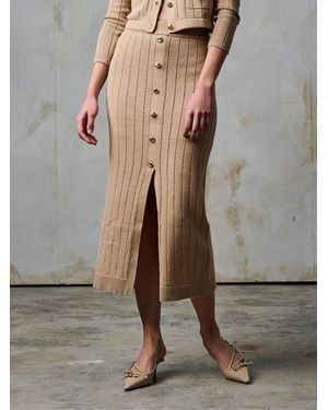 Hevron Mia Skirt - Brown