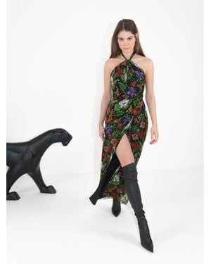 Borgo De Nor Alyona Georgette With Lurex Dress - White