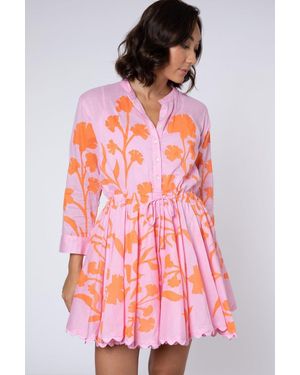 Juliet Dunn Ls Beach Dress Majorelle Print (Final Sale) - Red