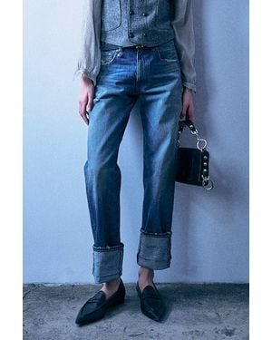 R13 Cuffed Bf Jeans - Blue