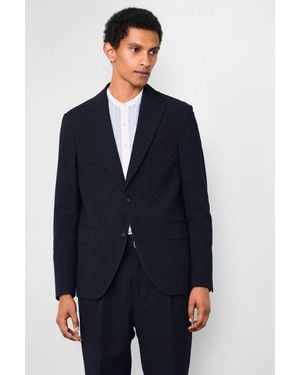 Officine Generale Arthus Itl Co Strip Seersucker - Blue