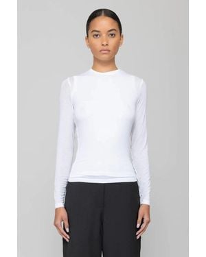 Leset Julien Slim Fit Long Sleeve Tee - White