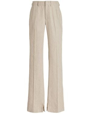 Brandon Maxwell Cameron Straight Leg Trouser - Natural