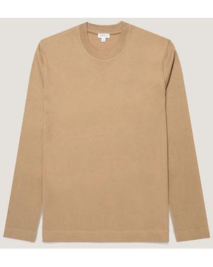 Sunspel Heavyweight Ls T-Shirt - Natural