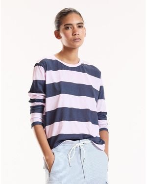 Cynthia Rowley Long Sleeve Everyday Tee - Blue