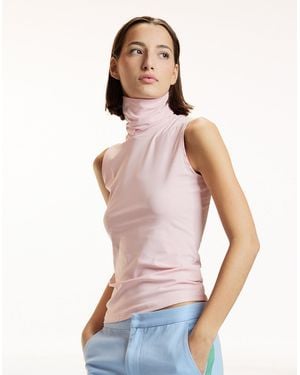 Cynthia Rowley Sutton Sleeveless Turtleneck - Pink