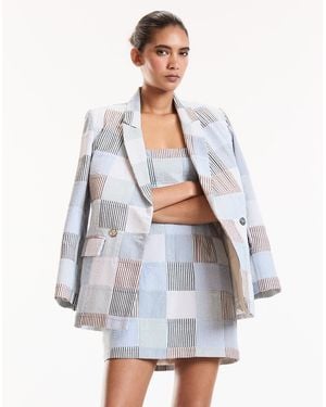 Cynthia Rowley Millie Seersucker Blazer - White