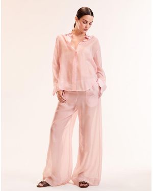Cynthia Rowley Salina Sheer Pant - Pink