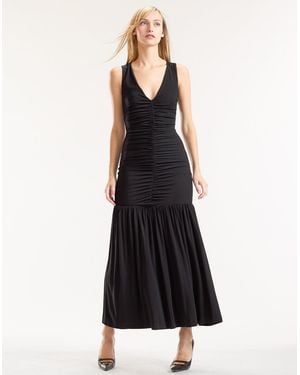 Cynthia Rowley Sloane Ruched Matte Jersey Dress - Black
