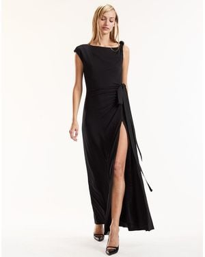 Cynthia Rowley Valentina Ribbon Tie Dress - Black