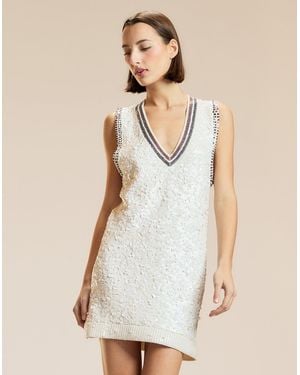 Cynthia Rowley Blair Sequin Dress - Natural