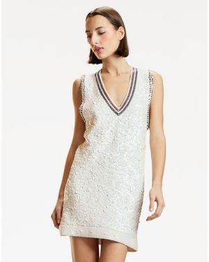 Cynthia Rowley Blair Sequin Dress - White