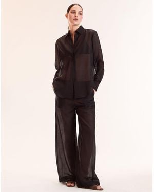 Cynthia Rowley Salina Sheer Pant - Black