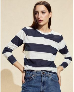 Cynthia Rowley Long Sleeve Everyday Tee - Blue