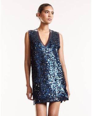 Cynthia Rowley Blair Sequin Dress - Blue