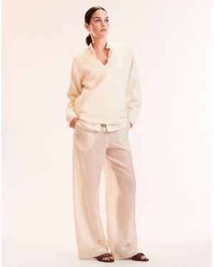 Cynthia Rowley Salina Sheer Pant - Natural