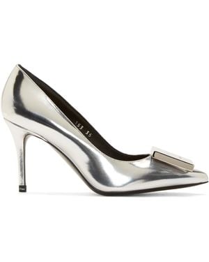 Acne Studios Silver Emoticon Andrea Court Shoes - Metallic