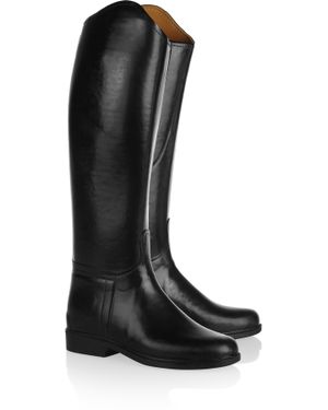Le Chameau Alezan Leather-Lined Rubber Riding Boots - Black