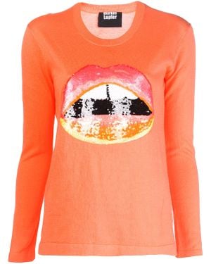 Markus Lupfer Neon Dip Lara Lip Sweater - Orange