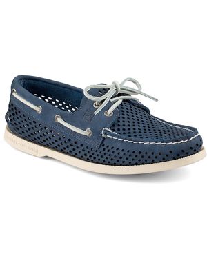 Sperry Top-Sider A/o 2-eye Perforated Boat Shoes - Blue